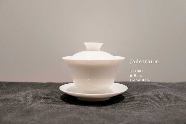 Gaiwan "Jadetraum" aus Schaffett-Jade, Dehua, China, Nan Yi Tee Gaiwan