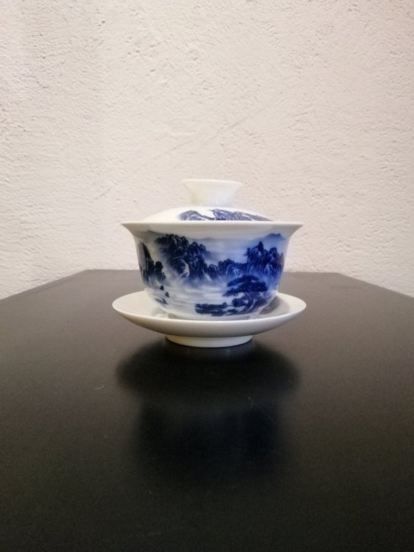 Gaiwan, Gaiwan-Gefäß aus chinesischem Porzellan
